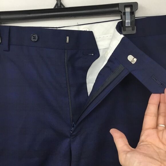 Italian Wool Super 150’s Check Dress Pants (G5) - Picture 5 of 7